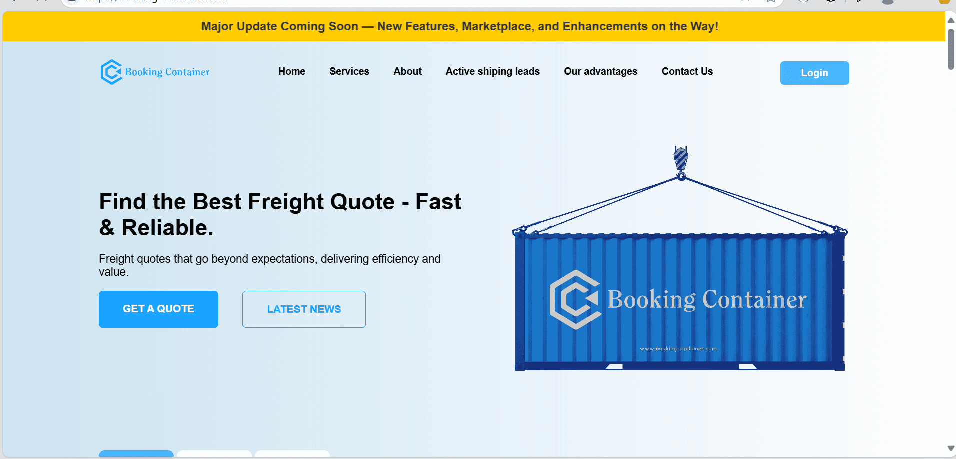 Booking-Container Project Screenshot